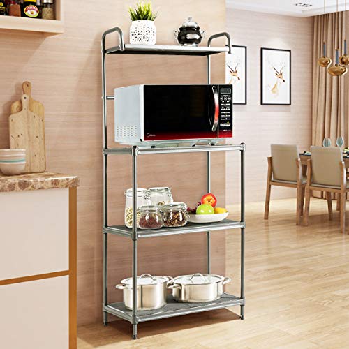 Giantex 4Tier Kitchen Microwave Storage Rack Oven Stand Strong Mesh