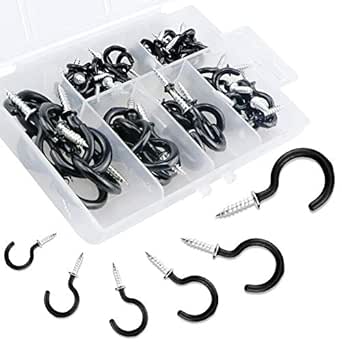 ESFUN - Ganchos de techo con revestimiento de vinilo para tazas