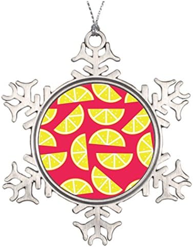 Carolor Large Christmas Tree Snowflake Ornaments pattern of lemon Garden Snowflake Ornament