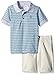 Calvin Klein Little Boys' 2 Piece Set Woven Button Down with Twill Short, Multi, 3T