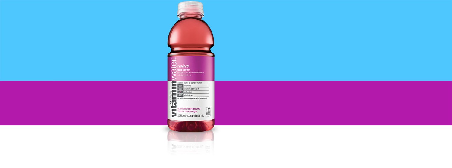 vitaminwater revive electrolyte enhanced water w/ vitamins, fruit punch drink, 20 fl oz
