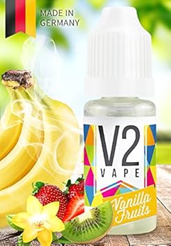 V2 Vape E-Liquid Vanilla Fruits ohne Nikotin - Luxury Liquid für E-Zigarette und E-Shisha Made in Germany aus natürlichen Zut