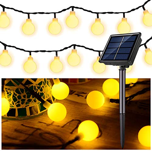 Solar Gazebo Lights,Globe String Lights 37 FT 60 LED,Waterproof 8 Modes