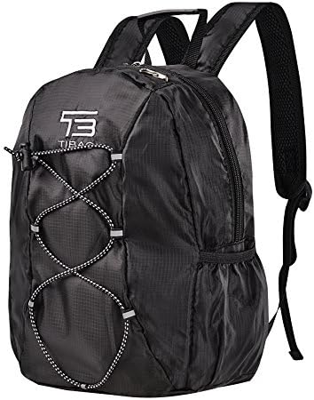 TIBAG 15L kids Water Resistant Lightweight Packable Daypack Backpack (15L, BLACK)
