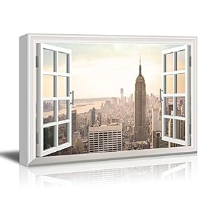 Print Window Frame Style Wall Decor Bird