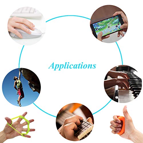 ADMA Hand Squeezer Exerciser,Hand Grip Strengthener Workout,Grip Strength Trainer,Finger Stretcher Resistance Bands,3 Levels Hand Gripper Great for Hand Strengthener & Hand Rehabilitation (6) - Thumbnail 3