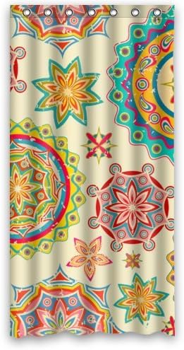 Beautiful Christmas Decorations Trippy Cirles/ Christmas Shower Curtain- Fashion Personalize Custom Bathroom Curtains Waterproof Polyester Fabric 36(w)x72(h) Rings Included
