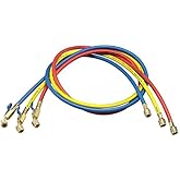 Yellow Jacket 29986 Plus II 1/4" Hose with Compact Ball Valve, 72" (Pack of 3)