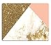 Wknoon Pink Gold White Marbling Rectangle Gaming Mouse Pad Personalized Custom Design,Pink Gold Glitter and White Marble Texture Mouse Pads