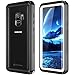 SPIDERCASE Galaxy S9 Waterproof Case, Full Body Protective Rugged Cover Snowproof Dirtproof IP68 Certified Waterproof Case for Samsung Galaxy S9 (Black/Clear)