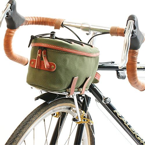 Zimbale Bicycle Waterproof Canvas Front Rackbag - 2 Liter Capacity - Green