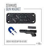 Stamaks Magnetic Gun Mount & Holster For Vehicle And Home - Rubber Coated 35 Lbs Safe Storage and Quick Access to Firearm Concealed Holder For Handgun Rifle Shotgun Pistol Revolver Truck Car Wall
