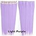 Beauty Wig World Women One Piece Long Straight Wavy Synthetic Thick Hair Extension Clip-on Hairpieces for Cosplay #Light Purple (Light Purple)