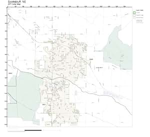 Amazon.com: ZIP Code Wall Map of Scottsbluff, NE ZIP Code Map Laminated