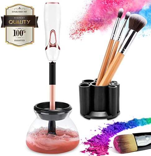 Makeup Brush Cleaner kit, cute electric cosmetic artist Device with Completely clean of Rotation instant Dry, luxe Automatic Wash Tool and Dryer Machine solution Set for Stylpro eye brushes