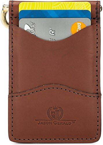 Money Clip Wallet for Men Dark Brown Perfect for Front or Back Packet And MADE IN USA by Jason Gerald