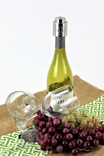 VACUUM WINE STOPPER (SMALL FLEUR DE LI, SILVER)