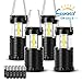ALLPAIPAI Camping Lantern, 4 Pack LED Lantern with Magnetic Base &12 AAA Batteries - Best Camping Gear Battery Powered Lantern Flashlight for Emergency, Hurricane, Power Outage (Black, Collapsible)