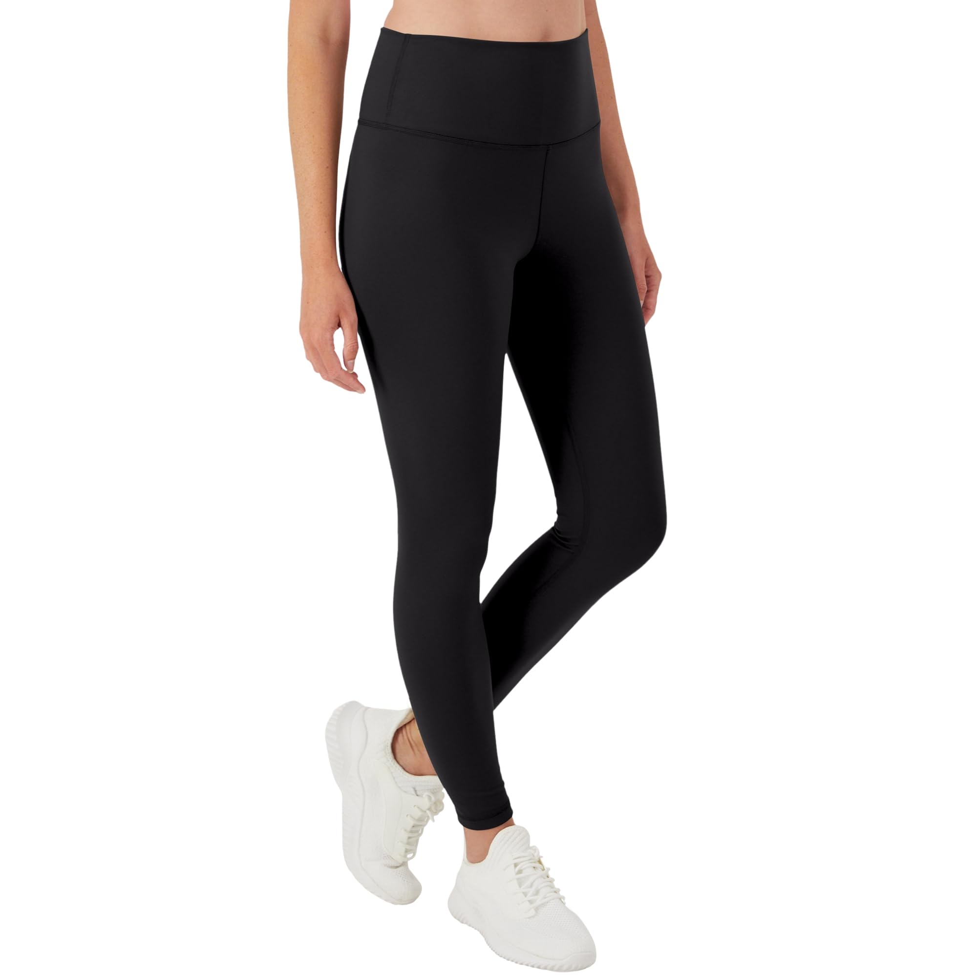 Photo 1 of Hanes Women's Moves 7/8, Soft Moisture-Wicking Leggings with Internal Pocket, 25", Black, 2X Large