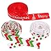 BBTO 10 Pieces Christmas Grosgrain Ribbon Winter Holiday Ribbon for Gift Wrapping