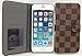 iPhone 6 / 6S, Luxury Brown Checker Faux Leather Fashion Designer Wallet Flip Cover Skin Case Stand