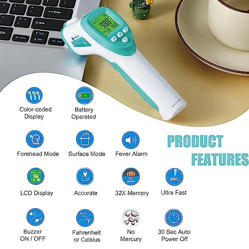 Amplim No Touch Forehead Thermometer NonContact Baby Thermometer for