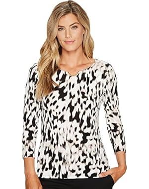 Womens 3/4 Sleeve Top with Arch Hardware