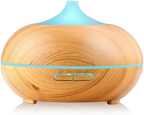 ByMyTown Oil Diffuser 300ml Aromatherapy Cool Mist Humidifier Ultrasonic 7 LED Color Lights &amp; 4 Timer Settings Waterless Auto Shut-Off Whisper-Quiet Air Purifier For Home,Office,Baby,Yoga