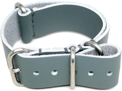 DaLuca Military Watch Strap - Grey (Matte Buckle) : 18mm