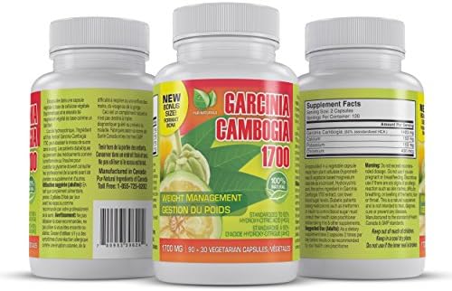 Pure Garcinia Cambogia Extract for Weight Loss - Standardized 60% HCA Capsules - 120 Easy to Swallow Capsules - Garcinia Cambodia Diet Pills - Extra Strength