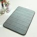 Drhob® New Arrival Luxurious and Soft Absorbent Memory Foam Bathmat,20-inch By 31-inch, Gray