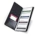Samsill Regal Leather Business Card Holder with Padded Cover, Book Holds 96 Business or Credit Cards, Black