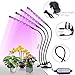 Upgraded Grow Light, 4 Heads 72pcs LEDs Plant Light for Indoor Plants, Auto ON/Off Full Spectrum Plant Grow Light, 4/8/12H Timer 5 Dimmable Levels Growing Lamp for Garden Seedling Herbs Succulents