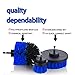 YIJINSHENG 3 Piece Medium and Stiff Brush with Drill Attachment Scrubbing Brushes for Cleaning Car Tires,Carpet, Kitchens,Bathrooms, Showers, Tubs, Boats Power Scrubber Kit (Blue)