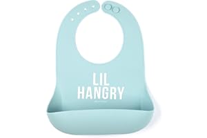 Bella Tunno Wonder Bib – Waterproof Silicone Bibs for Boys & Girls, Non-toxic & BPA Free Silicone Baby Bibs & Toddler Bibs with Adjustable Neck, Easy to Clean (Lil Hangry)