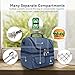 Janolia Insulated Lunch Bag, Extra Large Hard liner Meal Prep Bag, 6 Hours Insulation Time Lunch Bag Cooler Heater for Kids Women Adults Men Boys, Ideal for Travel, Hiking, School, Office