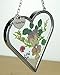 Heart Suncatcher with Love - Pressed Flower Stained Glass Sun Catcher - Anniversary - I Love You - Birthday - Special Occasion Gift - 6