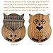 Owl Kalimba Thumb Piano 17 Keys Thumb Instrument with Number Sticker, Tuning Hammer, Protective Box and Cleanning Cloth