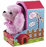 Haktoys Sweet Poodle Plush Doggy (White or Pink) | 7'' Tall Battery Operated Walking, Tail-Wagging and Mechanical Barking Electronic Plush Cute Animal Dog | Gift Toy for Toddlers, Kids and Pets