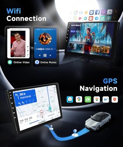 6G+128G 8 Cores Android Car Radio for Suzuki Swift 2003-2010 10.1 Inch Car Radio with Carplay Wireless Android Auto Mirror Link Bluetooth FM/RDS/EQ/DSP WiFi GPS Steering Wheel Controls Backup Camera