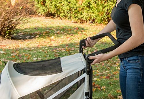 [Pet Gear] 강아지 애견 유모차 NO-Zip 푸시 버튼 지퍼리스 듀얼 엔트리