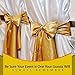 SPRINGROSE Gold Wedding Satin Chair Sashes(set of 10). These Are a Wonderful Decoration for Your Chairs. Be Sure and Add Them to Your List of Party Supplies.