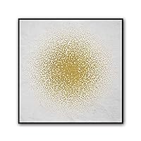 Framed Canvas Wall Art Abstract Circle Canvas Prints Home Artwork Decoration for Living Room,Bedroom - 16x16 inches