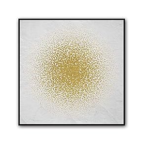 Framed Canvas Wall Art Abstract Circle Canvas Prints Home Artwork Decoration for Living Room,Bedroom - 16x16 inches