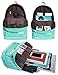 Leaper Floral Backpack College Bags Light Daypack Haversack Bag (Light Blue)