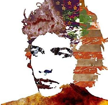 Imagenation BOB DYLAN 'USA FLAG' Professional 260gsm Silk Art Photographic Print - Unframed (700mm X 1000mm)