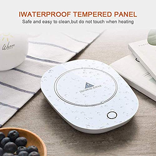 Coffee Mug Warmer For Desk, Automatic Thermostatic Cup Beverage Warmer for Office/Home Use (Up to 131℉/ 55℃) Safely Electric Candle Warmer Hot Coffee Plate Accessories for Tea Cocoa Milk