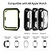 KOBWA For Apple Watch Case With Band 38mm/42mm, Soft Silicone Shock-proof and Shatter-resistant Protective Case With Strap For Apple IWatch Sport Nike Edition Watch Series 1 2 3