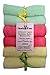 Bamboo Baby Washcloths 6-Pack Set Organic Soft Large Durable Absorbent Wipes