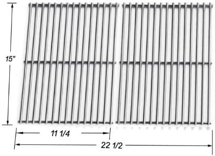 (Set of 2) Replacement Stainless Steel Cooking Grid Compatible with Weber Genesis Silver A and Weber Spirit 500 Gas Grills Models